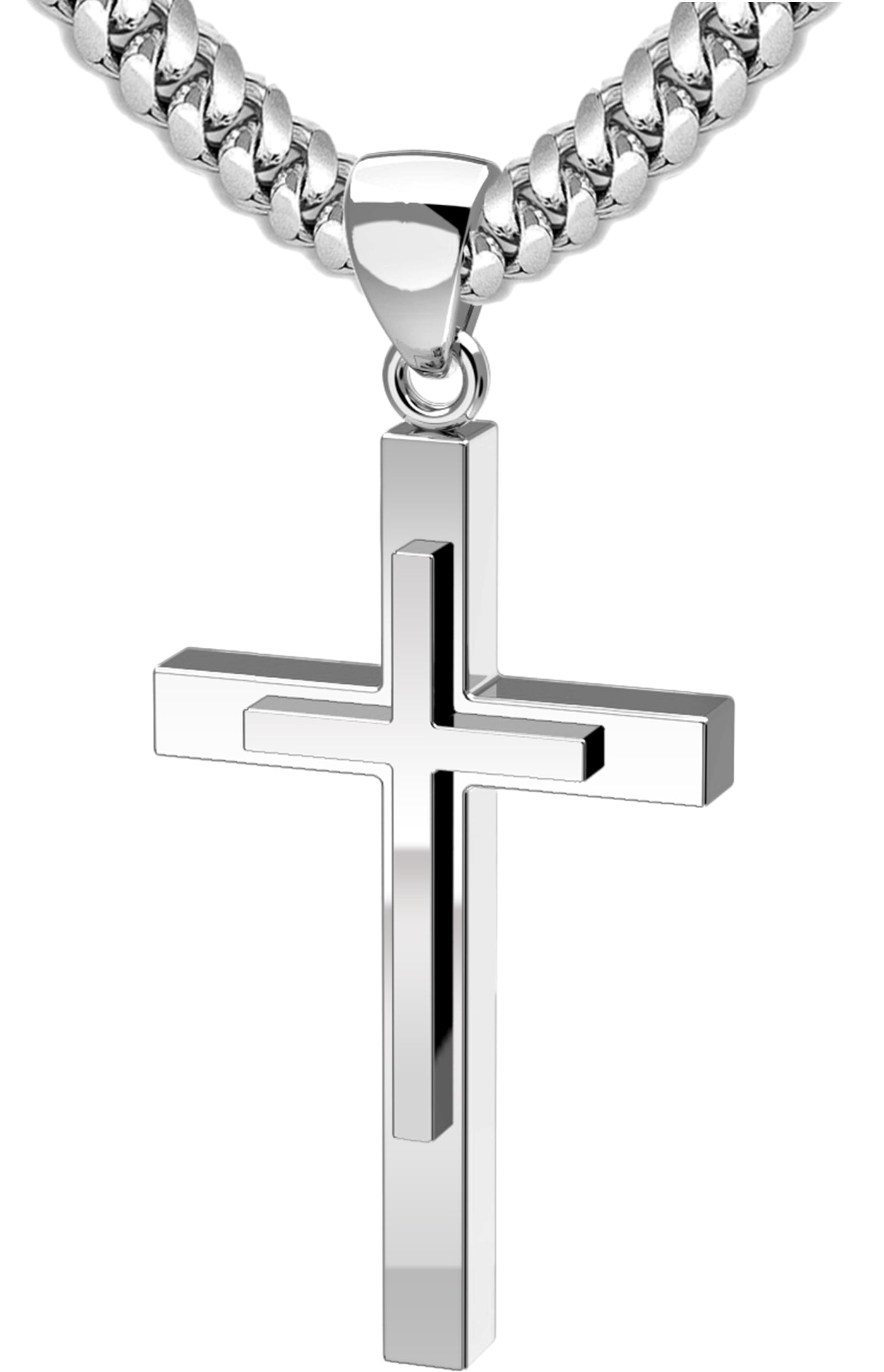Christian XL Cross Necklace Cross Pendant Made For Men