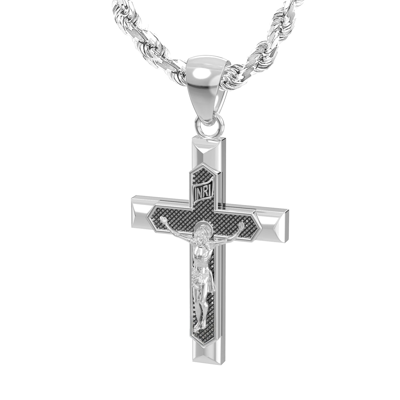 925 Sterling Silver Cross Necklace for Men Religious | US J…