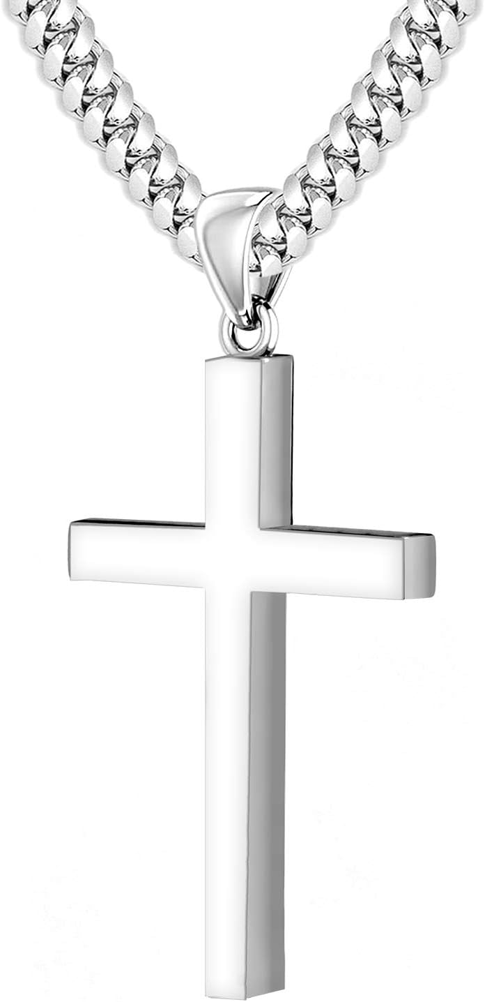XL Extra Large 50mm Cross Pendant Necklace Crafted in Solid 925