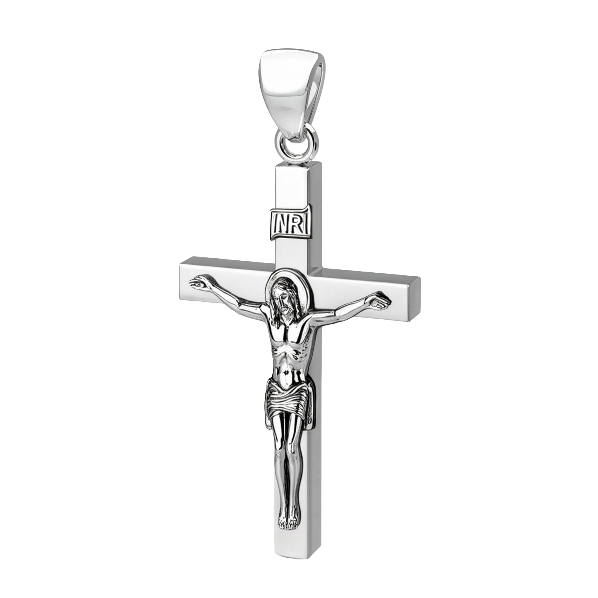 XL Crucifix Cross Pendant Necklace - Pendant Necklace Made For Men