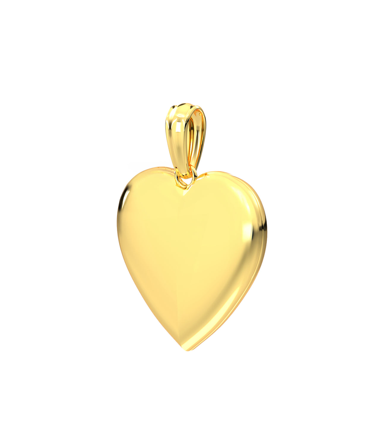 Engravable Personalized Ladies 14k Yellow Gold Polished Heart 2 Photo Locket Pendant Necklace, 16mm