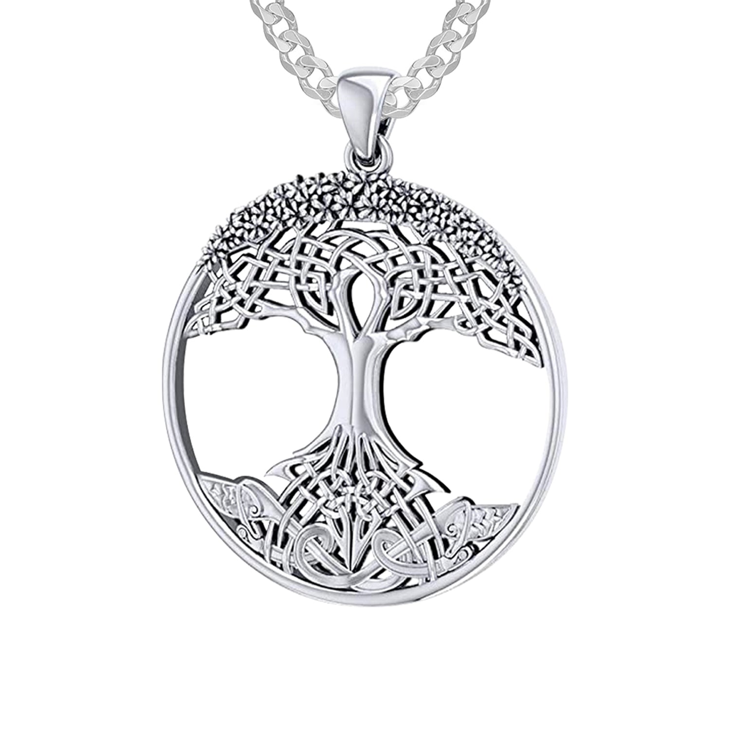 Tree Of Life Necklace - Modern Pendant In 0.925 Silver