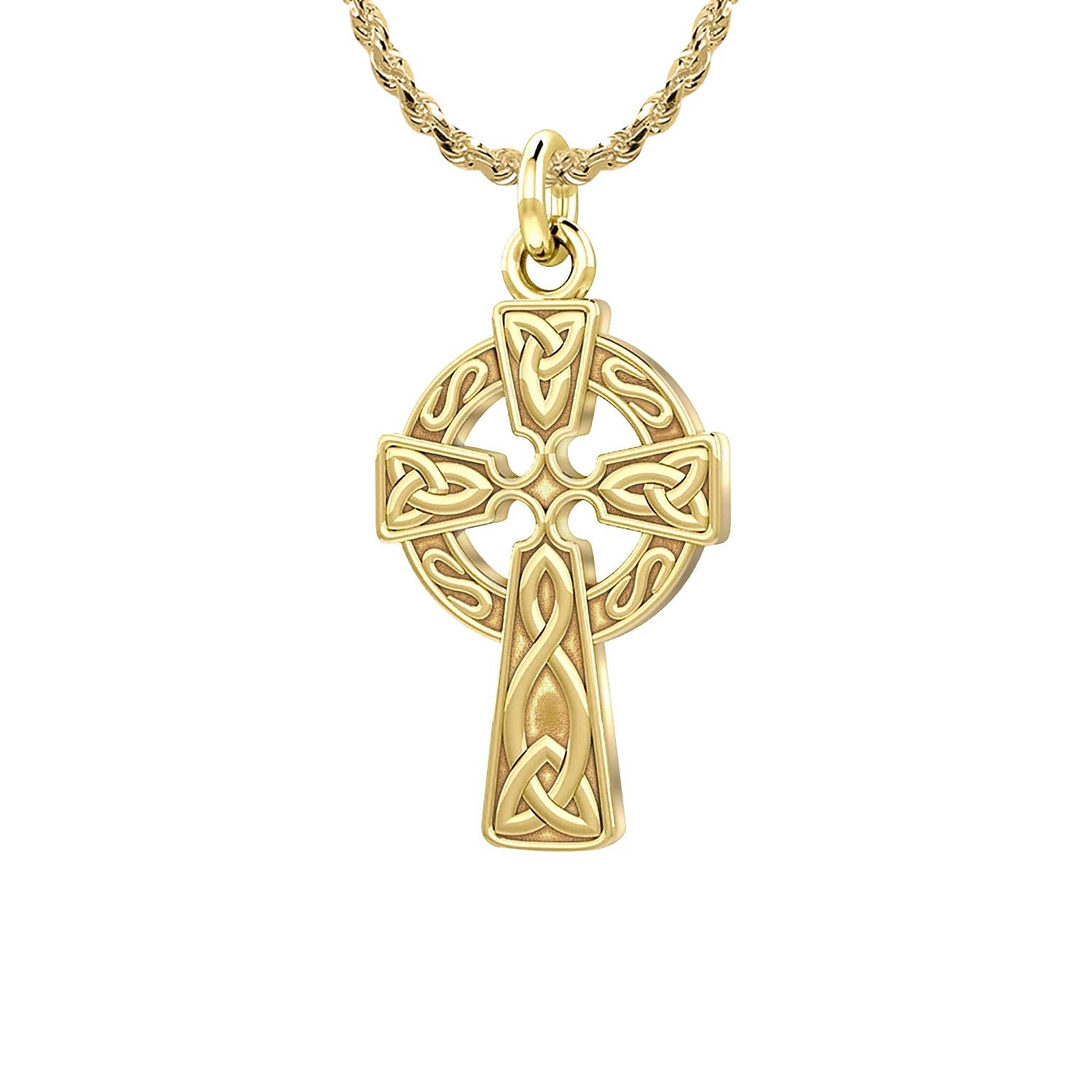 Celtic gold deals cross pendant