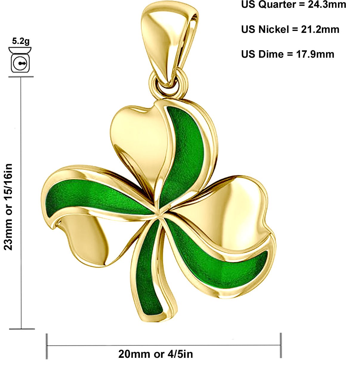 10k Gold Four-Leaf Clover Pendant Necklace