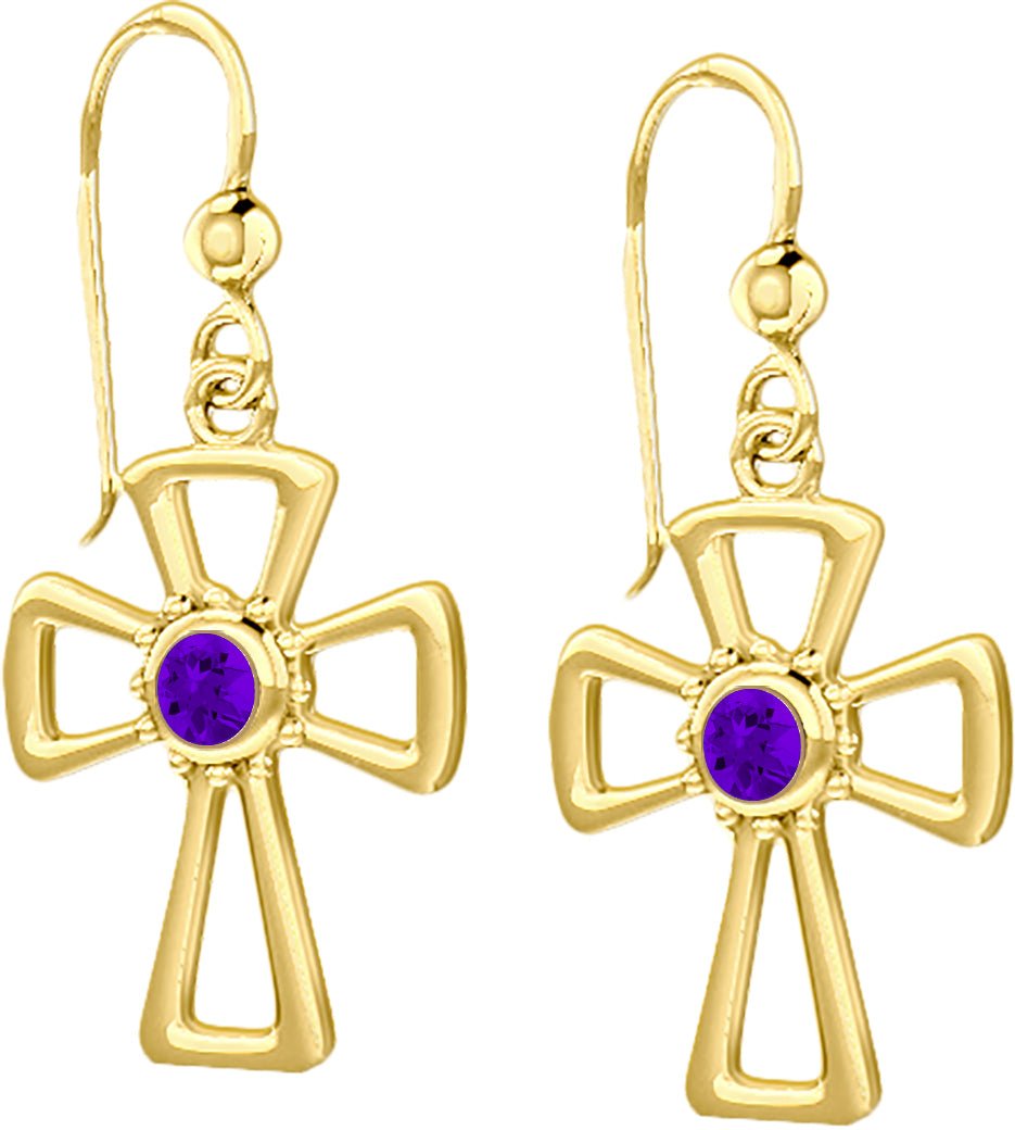 Retailer 14k Gold Cross Earrings