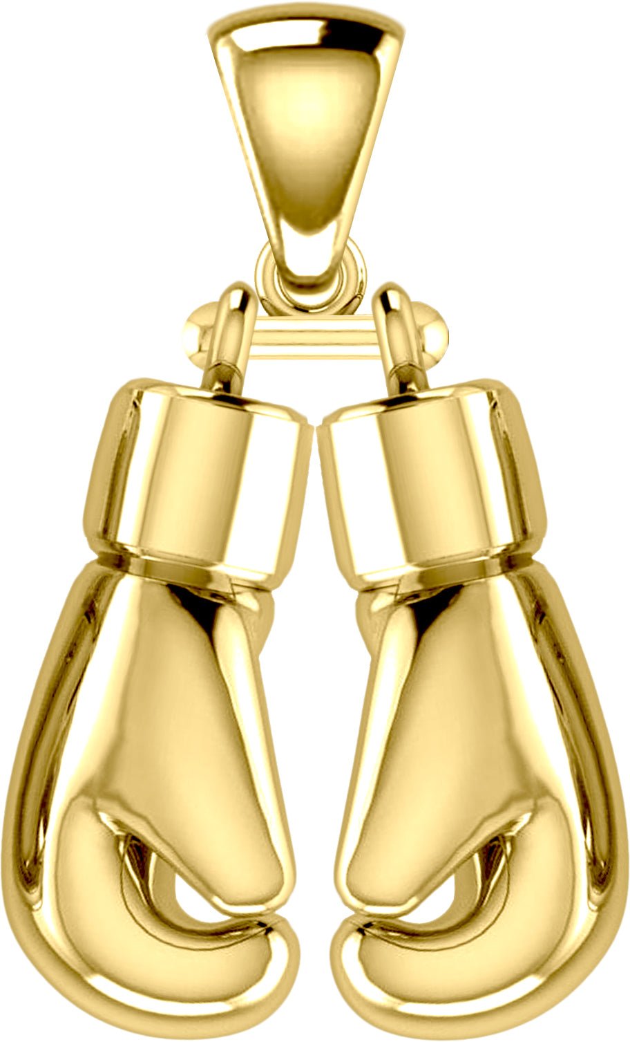 Vermeil 925 Sterling Silver 3D Boxing Gloves Pendant Necklace Gold Men –  MIAMISILVER