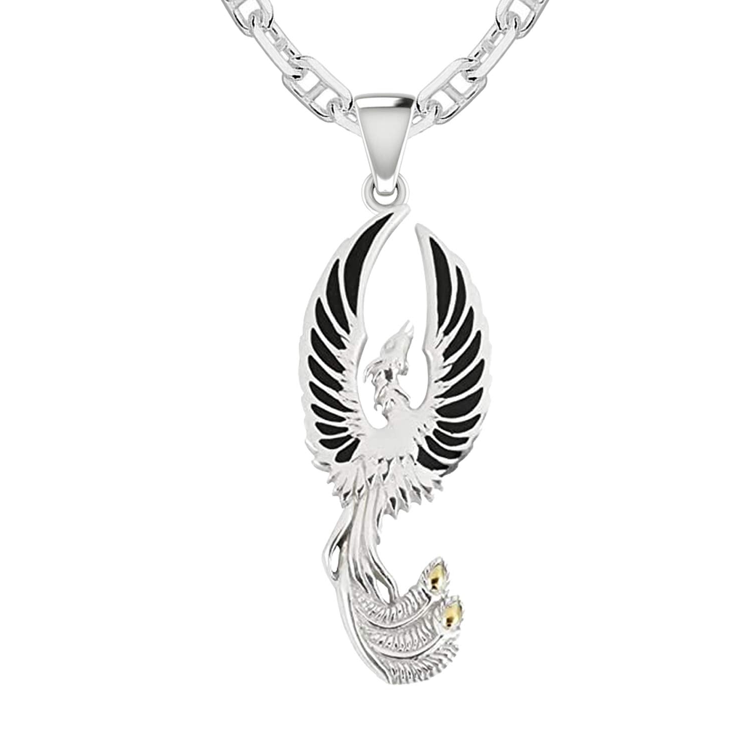 Phoenix Necklace - Charm Pendant Necklace In 925 Sterling Silver