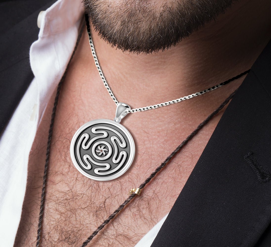Stainless Steel Ancient Greek Mystical Symbols Medal Pendant Necklace Men  and Women Amulet Jewelry Gift - AliExpress