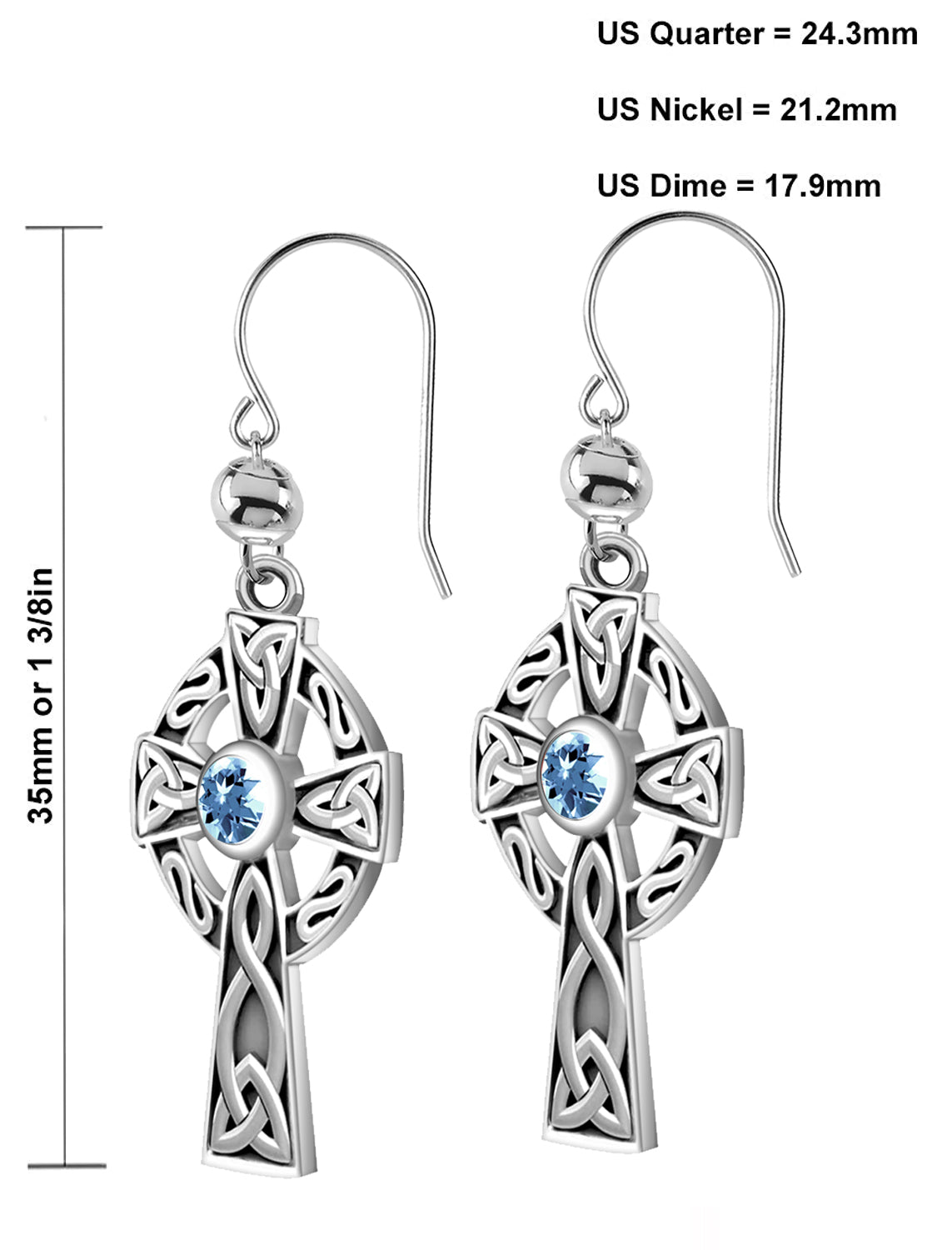 Celtic Josephine's Knot Drop Earrings in Sterling Silver | Walker  Metalsmiths