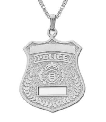 925 Sterling Silver Police Officer Pendant Charm Necklace - US Jewels