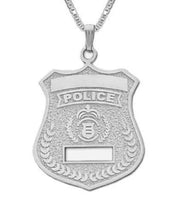 925 Sterling Silver Police Officer Pendant Charm Necklace - US Jewels