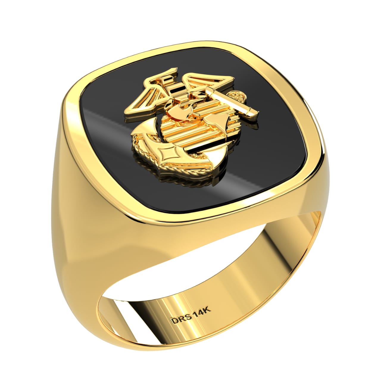 US Military Ring Customizable 10K or 14K Gold For Men