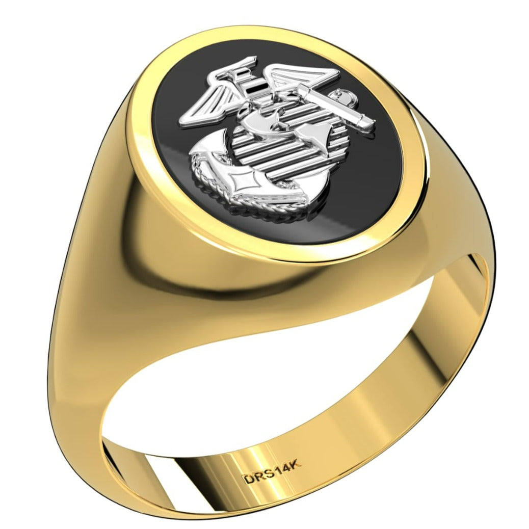 US Military Ring Customizable 10K or 14K Gold For Men