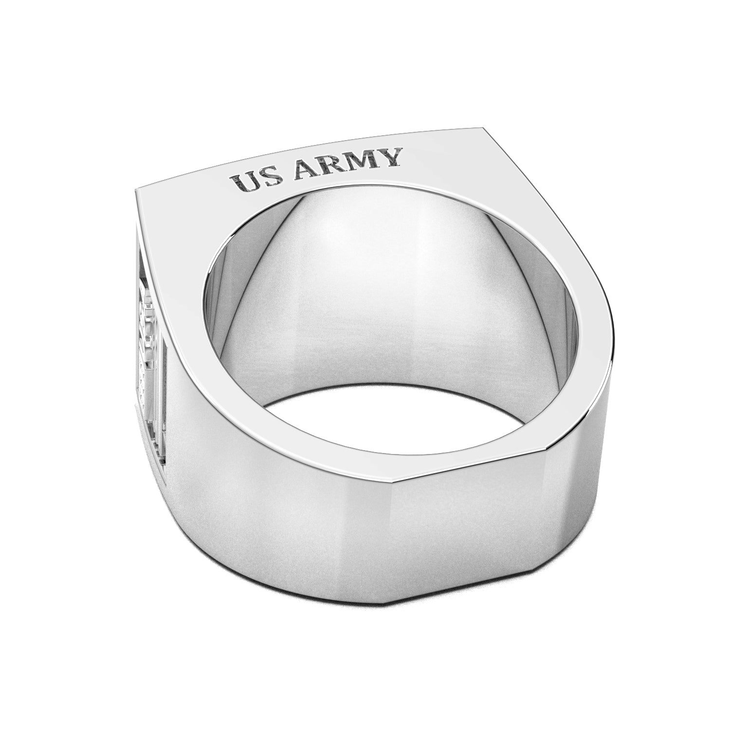thumbnail image 2 of Solid 925 Sterling Silver US Army Military Ring – Men's, Sizes 7-13, Made In USA 2 of 5