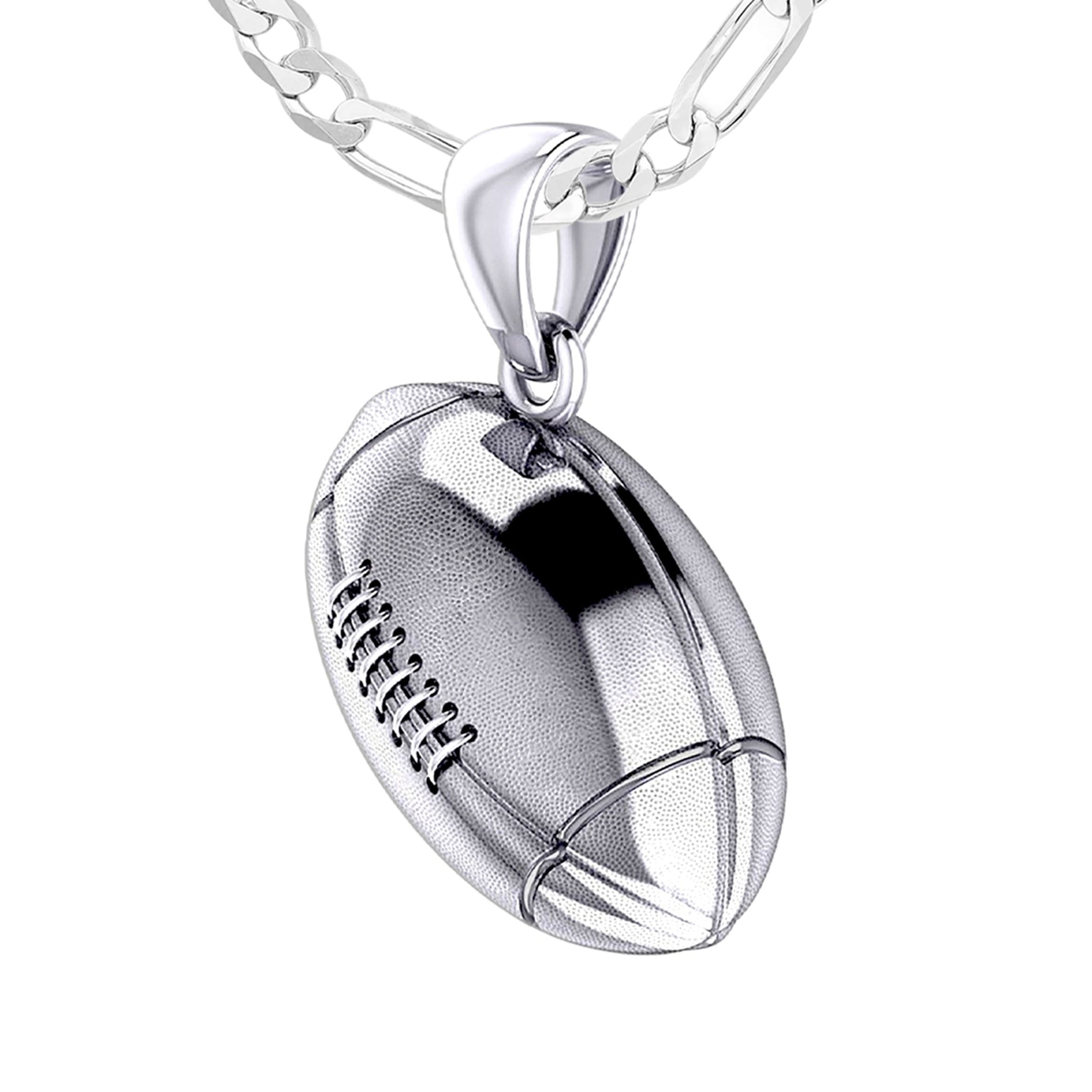 Sterling Silver U. of Louisville Football Pendant Necklace