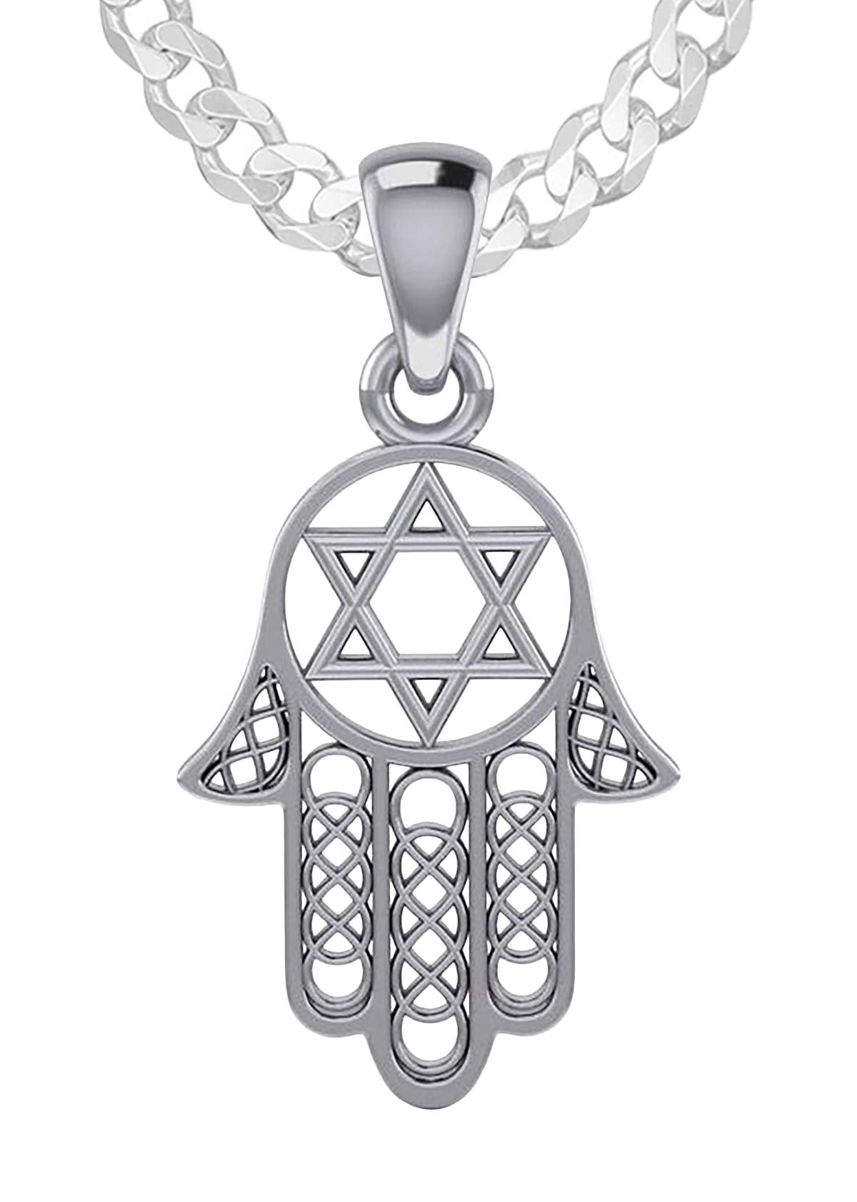 Amazon.com: FindingKing 14K Gold Hamsa Hand of God Star of David Pendant :  Clothing, Shoes & Jewelry