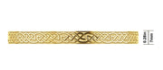 Heavy 10k or 14k Yellow or White Gold Celtic Knotwork Cuff Bracelet - US Jewels
