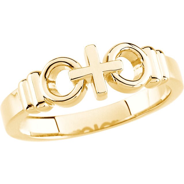 Ladies 10k, 14k Yellow or 14k White Gold Joined By Christ Religious Wedding Band Ring - US Jewels