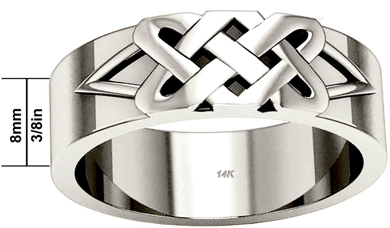 Celtic love knot 2025 wedding band