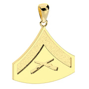 Ladies 10k or 14k Yellow or White Gold Lance Corporal US Marine Corps Pendant - US Jewels