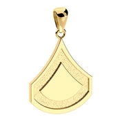 Ladies 10k or 14k Yellow or White Gold Private First Class US Army Pendant - US Jewels