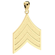 Ladies 10k or 14k Yellow or White Gold Sergeant US Army Pendant - US Jewels