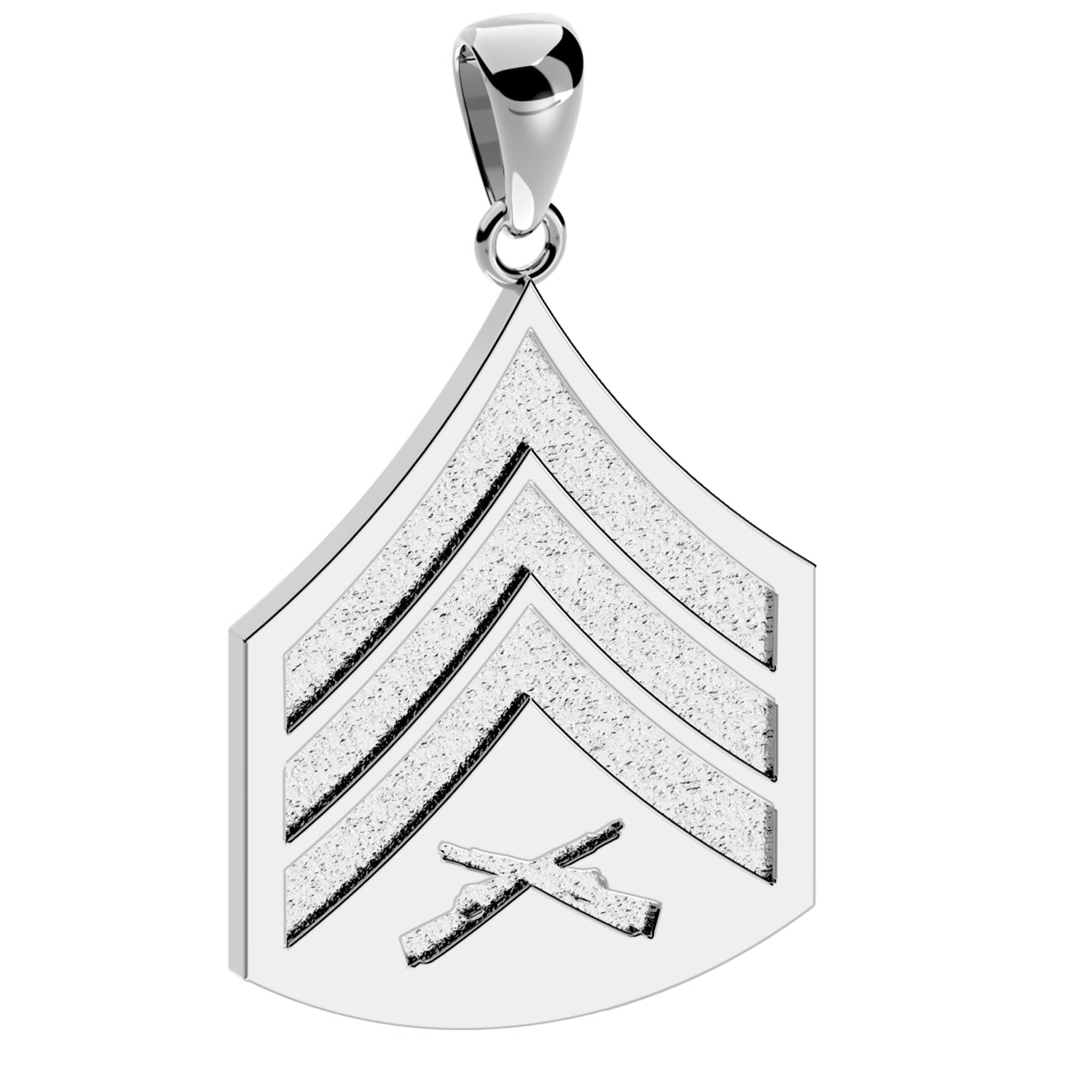 Ladies 10k or 14k Yellow or White Gold Sergeant US Marine Corps Pendant - US Jewels