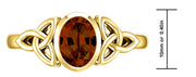 Ladies 10ky or 14ky Gold Irish Celtic Trinity Genuine Garnet January Birthstone Ring - US Jewels