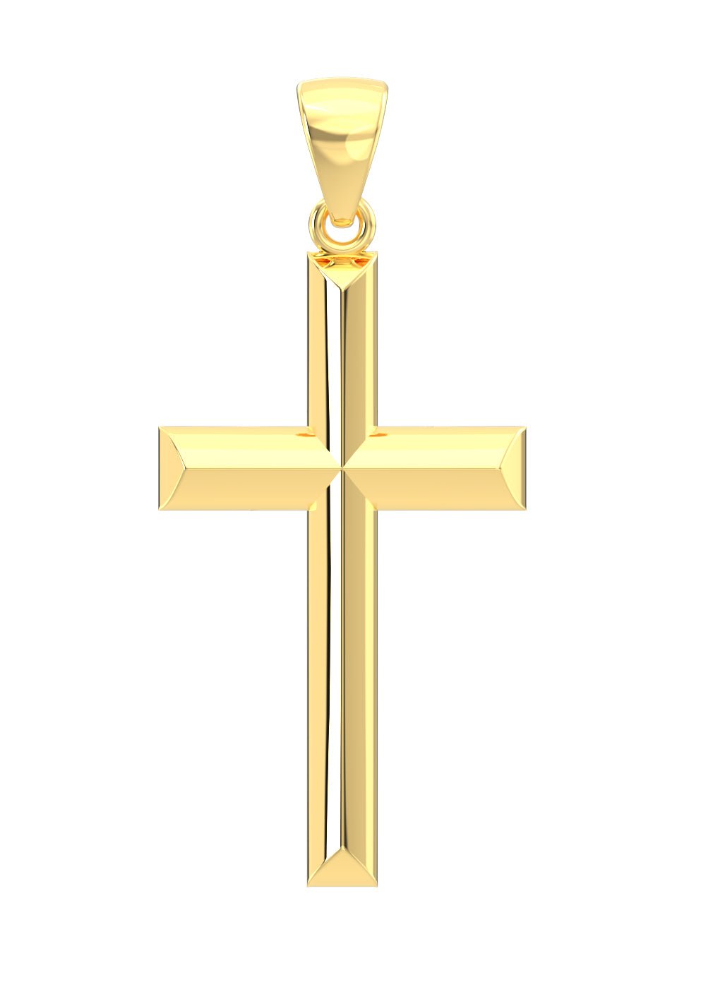 Christian Cross Necklace - Cross Pendant Necklace made of 14K Gold