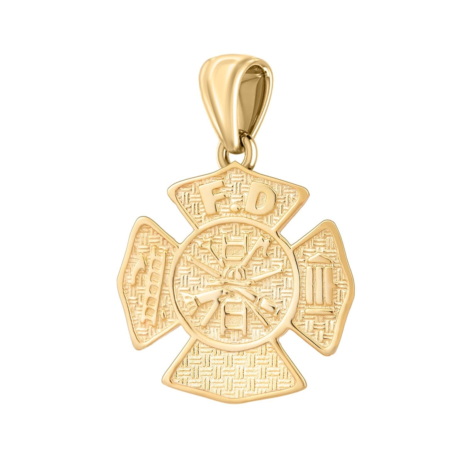 Gold deals firefighter pendant