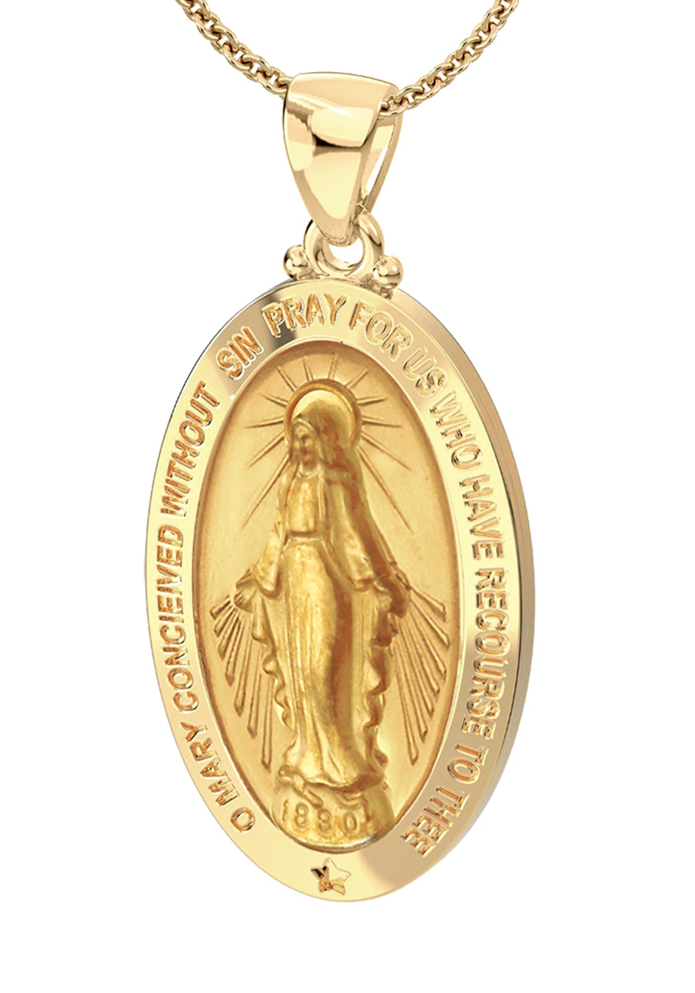 Gold deals mary necklace