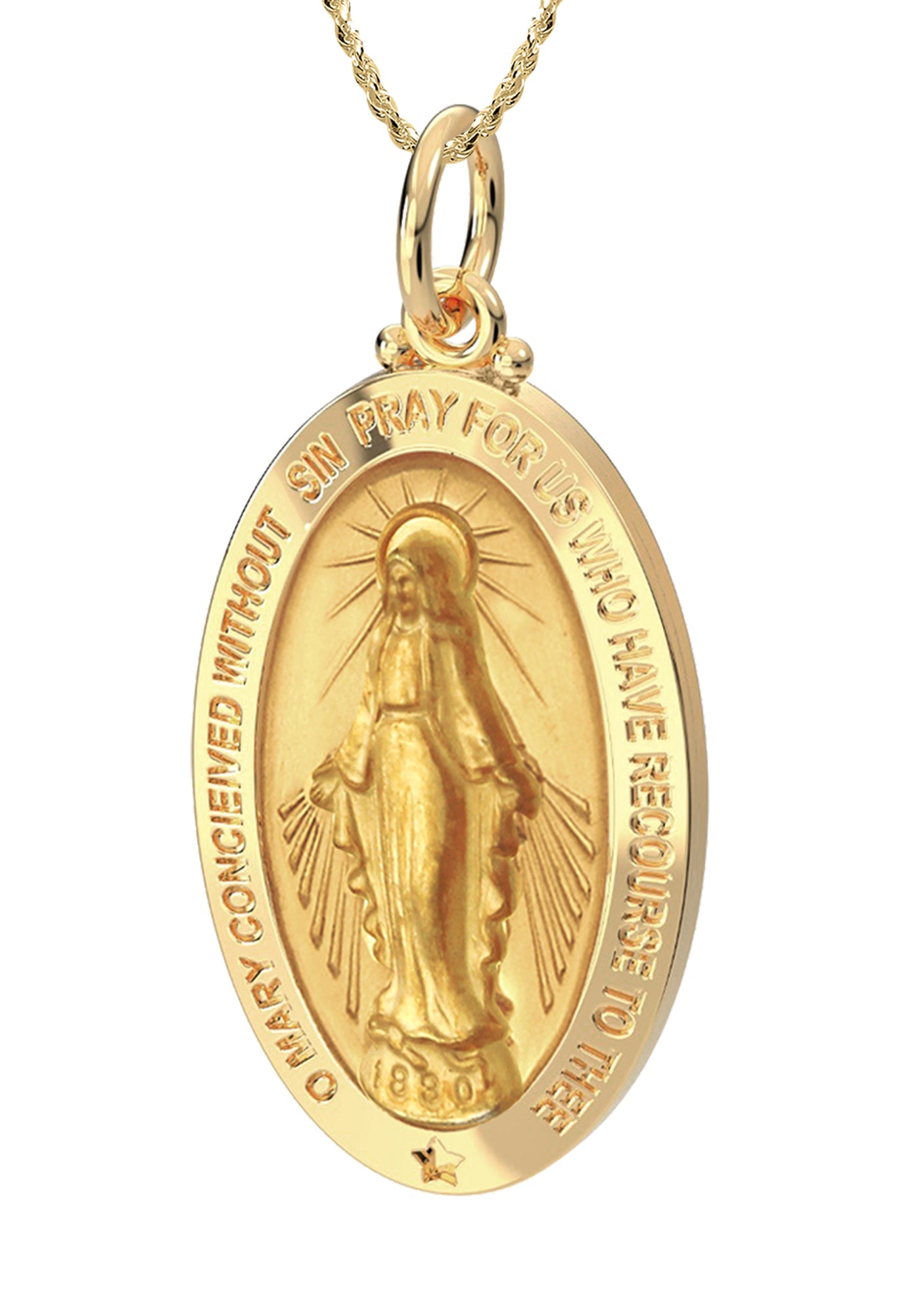 Virgin Mary Necklace - Christian Jewelry for Women - Miraculous Medals Catholic - Virgin Mary Charms - Catholic Jewelry - Virgin Mary Pendant 