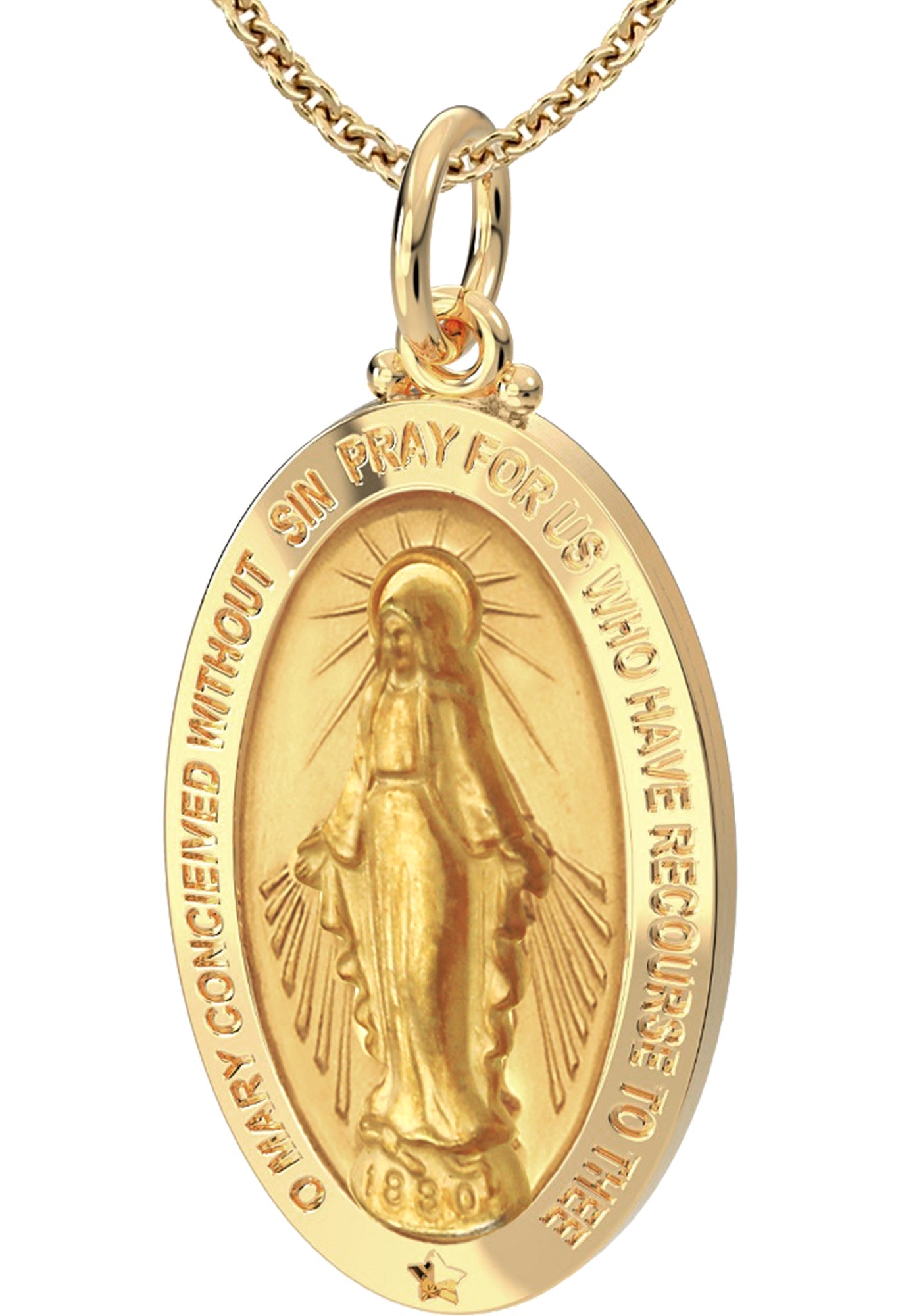 Gold saint store mary necklace