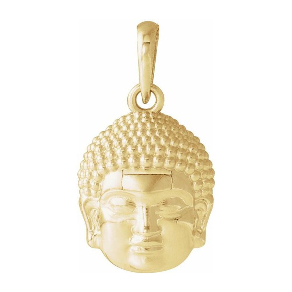 Ladies 14K Yellow, White, or Rose Gold Meditation Buddha Pendant - US Jewels