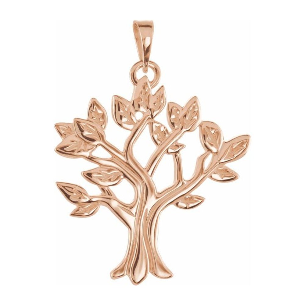 Ladies 14K Yellow, White or Rose Gold My Tree Family Pendant - US Jewels