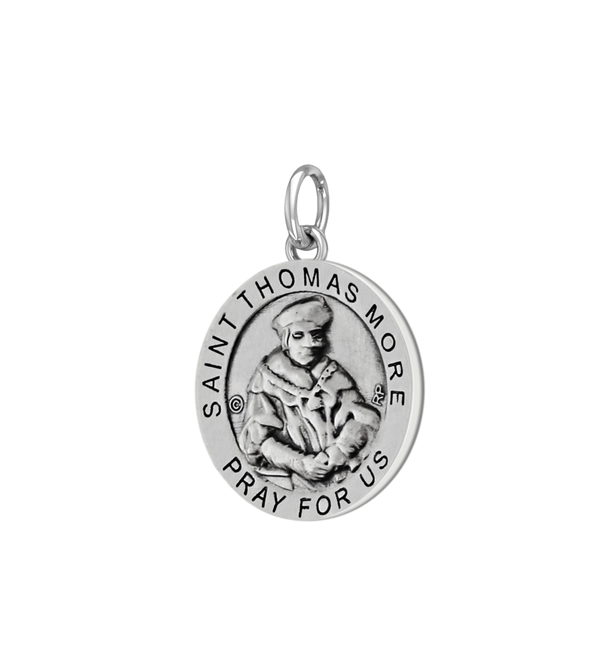 Patron Saint Thomas More Oval Sterling Silver Medal – The  Saint Thomas More Sterling Silver Medal display picture 1