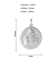 Ladies 925 Sterling Silver Buddha Pendant - US Jewels