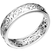 Ladies 925 Sterling Silver Celtic Love Knot Ring, 6mm - US Jewels