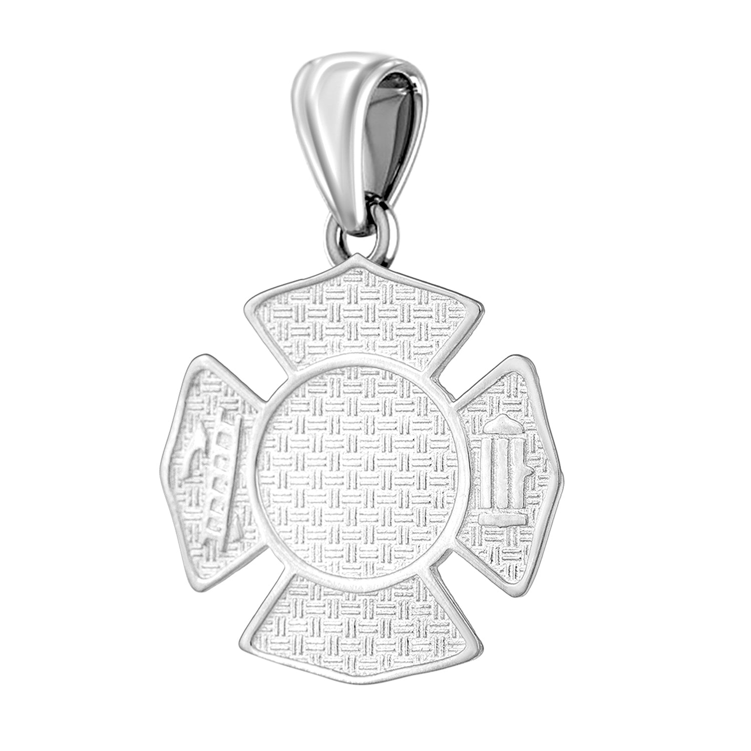 ladies 925 sterling silver customizable firefighter pendant necklace 26mm 406993
