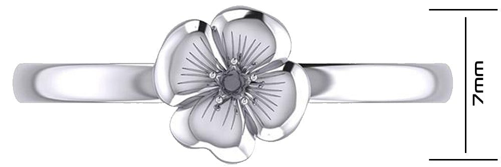 Sterling Silver Flower Pinch Bails, 925 Silver Three Petal Flower