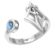 Ladies 925 Sterling Silver Gemstone Goddess Ring - US Jewels