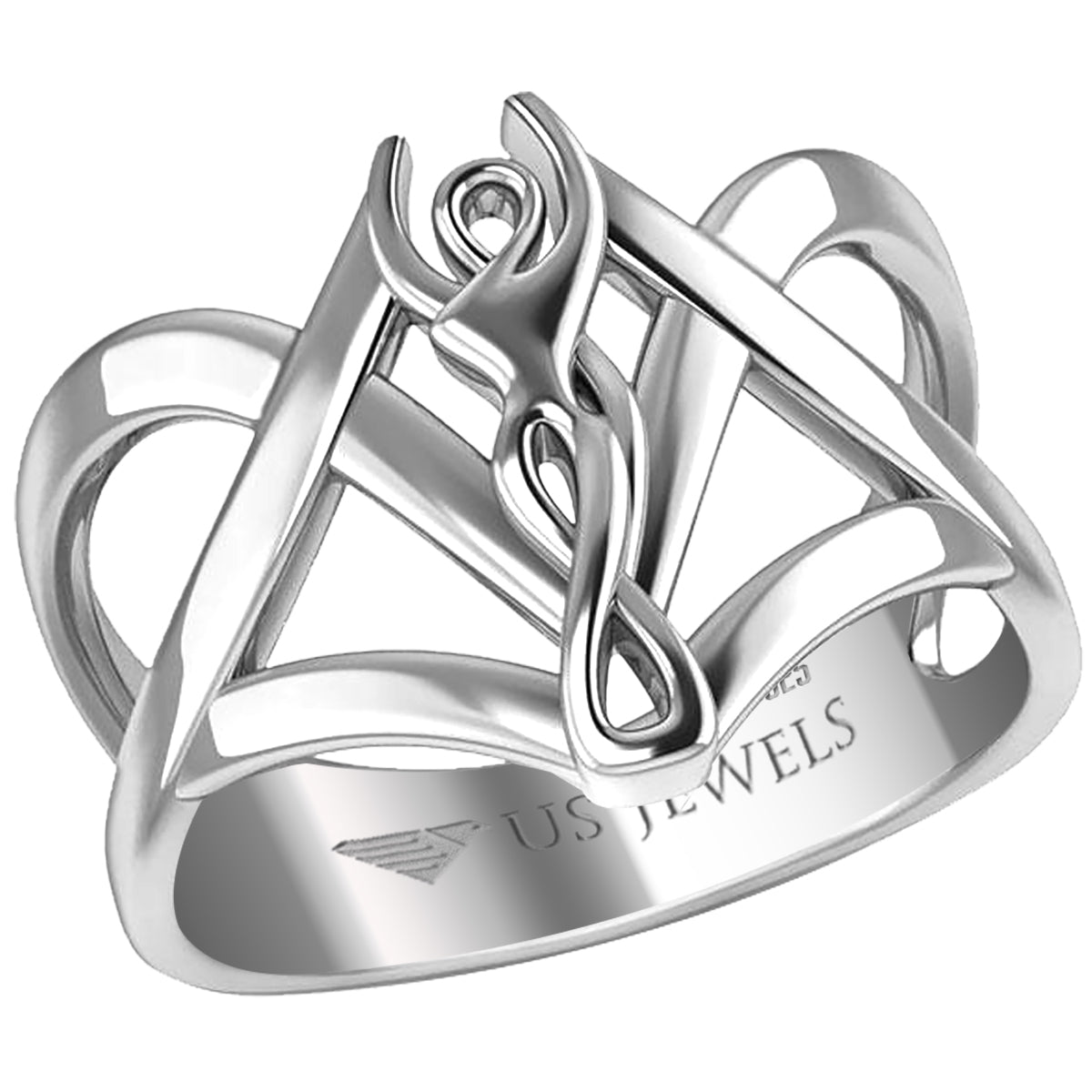 Ladies 925 Sterling Silver Goddess Ring - US Jewels