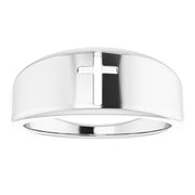 Ladies 925 Sterling Silver Pierced Cross Band Ring - US Jewels