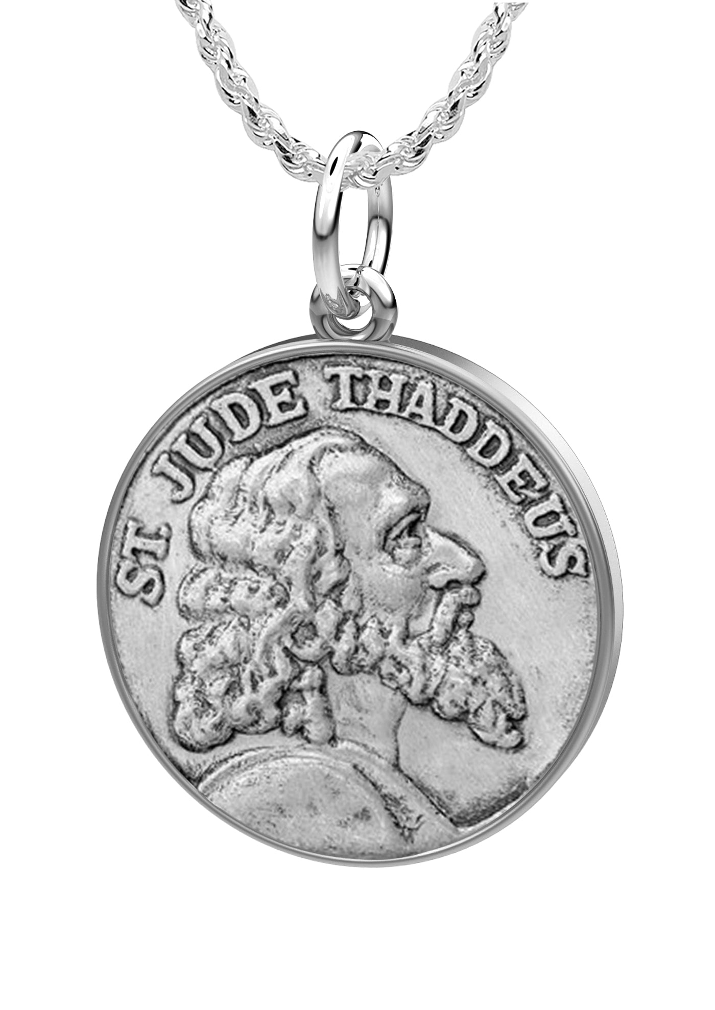 Saint jude necklace deals silver