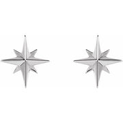 Ladies 925 Sterling Silver Star Stud Earrings - US Jewels