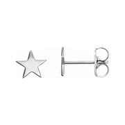 Ladies 925 Sterling Silver Star Stud Earrings - US Jewels