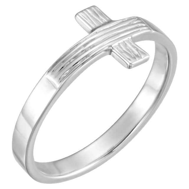 Ladies 925 Sterling Silver The Rugged Cross Religious Ring - US Jewels
