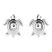 Ladies 925 Sterling Silver Turtle Stud Earrings - US Jewels