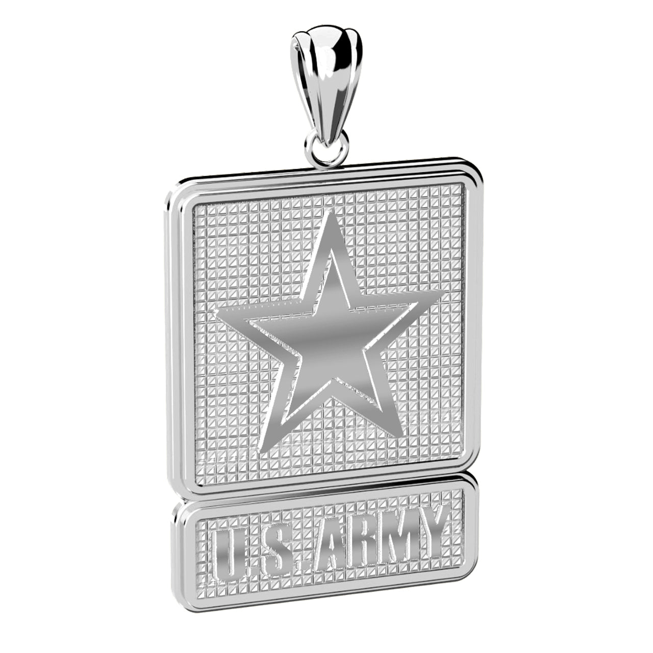 Ladies 925 Sterling Silver US Army Pendant - US Jewels