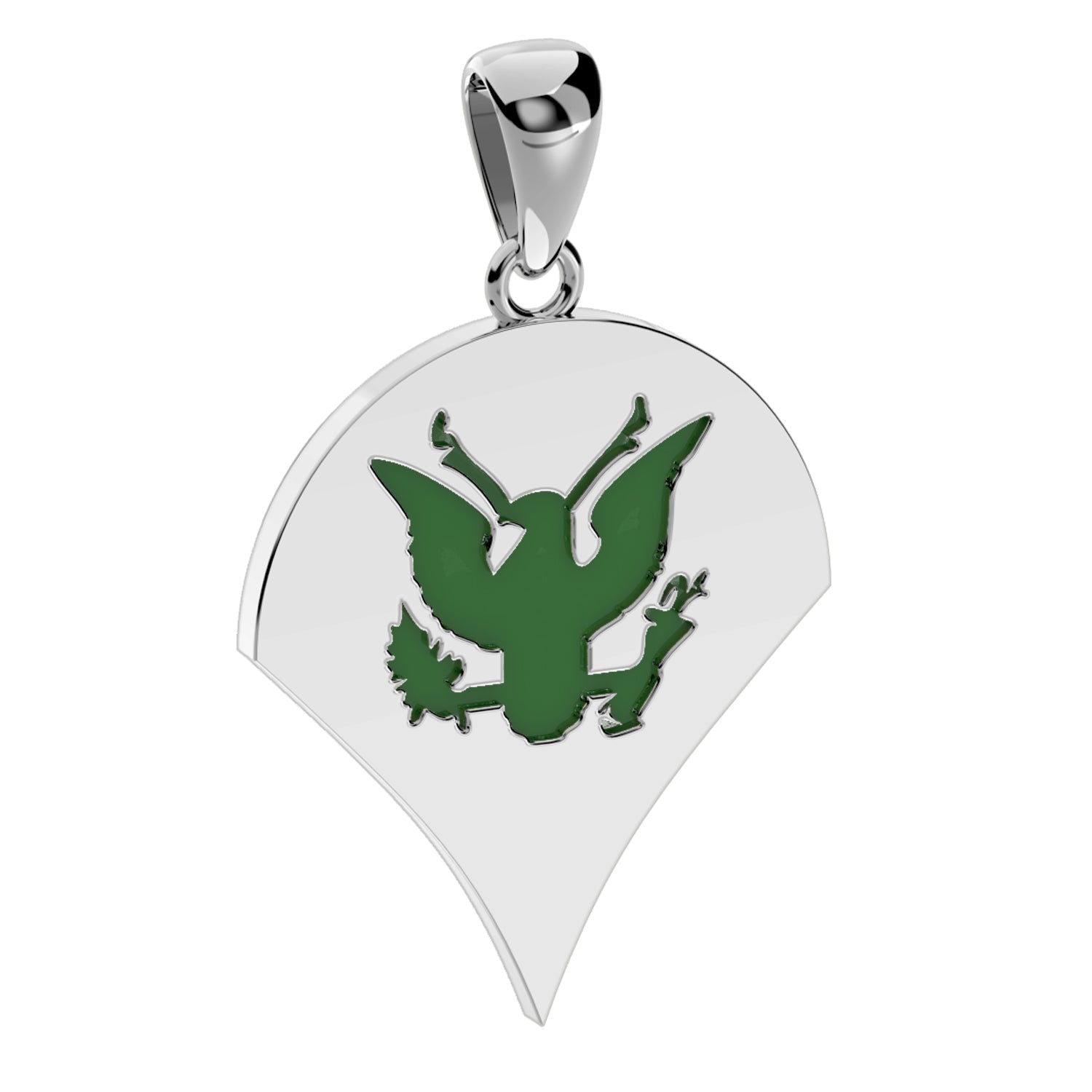 Ladies 925 Sterling Silver US Army Specialist Rank Pendant - US Jewels
